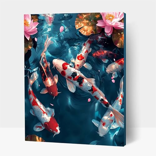 5D Diamond Painting Erwachsene, Diamant Malen Nach Zahlen Blume mit Diamond Painting Zubehör Set Fisch, Vollbohrer leinwand Malen, Diamant Cross Stitch Bastelset Erwachsene 90 x 120cm JXL1-13669 von JXLEULIN