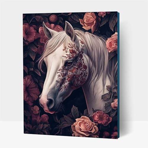 5D Diamond Painting Erwachsene, Diamant Malen Nach Zahlen Blume mit Diamond Painting Zubehör Set Horse, Vollbohrer leinwand Malen, Diamant Cross Stitch Bastelset Erwachsene 60 x 80 cm JXL1-13656 5D Diamond Painting Erwachsene, Diamant Malen Nach Zahlen Blume mit Diamond Painting Zubehör Set Horse, Vollbohrer leinwand Malen, Diamant Cross Stitch Bastelset Erwachsene 60 x 80 cm JXL1-13656 von JXLEULIN