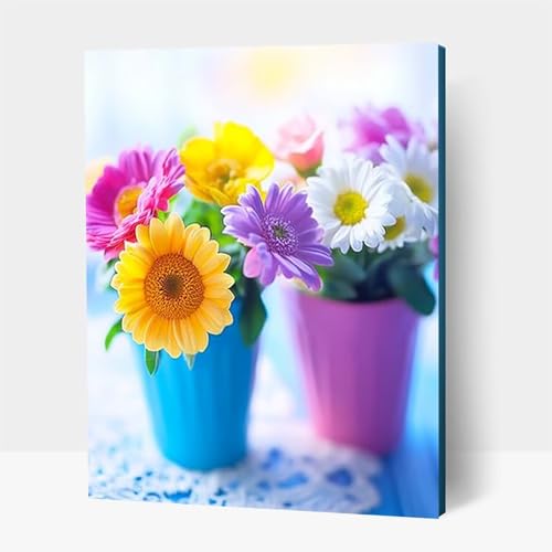 5D Diamond Painting Erwachsene, Diamant Malen Nach Zahlen Blume mit Diamond Painting Zubehör Set Pflanzen, Vollbohrer leinwand Malen, Diamant Cross Stitch Bastelset Erwachsene 70x95cm JXL1-23277 von JXLEULIN