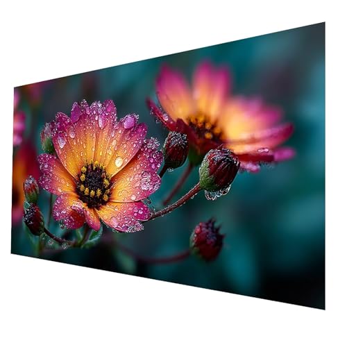 5D Diamond Painting Erwachsene, Diamant Malen Nach Zahlen Blume mit Diamond Painting Zubehör Set Pflanzen, Vollbohrer leinwand Malen 50 x 100 cm, Diamant Cross Stitch Bastelset Erwachsene JXL-7305 von JXLEULIN