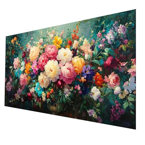 5D Diamond Painting Erwachsene, Diamant Malen Nach Zahlen Blume mit Diamond Painting Zubehör Set Pflanzen, Vollbohrer leinwand Malen 70x140CM, Diamant Cross Stitch Bastelset Erwachsene JXL-1567 von JXLEULIN