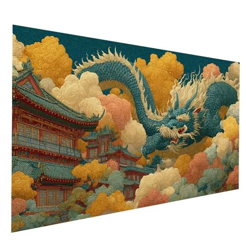 5D Diamond Painting Erwachsene, Diamant Malen Nach Zahlen Drachen mit Diamond Painting Zubehör Set Architektur Vollbohrer leinwand Malen 35x70cm, Diamant Cross Stitch Bastelset Erwachsene JXL-8092 5D Diamond Painting Erwachsene, Diamant Malen Nach Zahlen Drachen mit Diamond Painting Zubehör Set Architektur Vollbohrer leinwand Malen 35x70cm, Diamant Cross Stitch Bastelset Erwachsene JXL-8092 von JXLEULIN