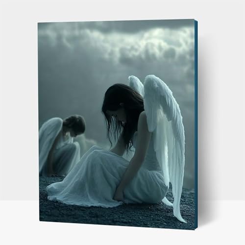 5D Diamond Painting Erwachsene, Diamant Malen Nach Zahlen Engel mit Diamond Painting Zubehör Set Figur Kunst, Vollbohrer leinwand Malen, Diamant Cross Stitch Bastelset Erwachsene 100x135 cm JXL1-23310 von JXLEULIN