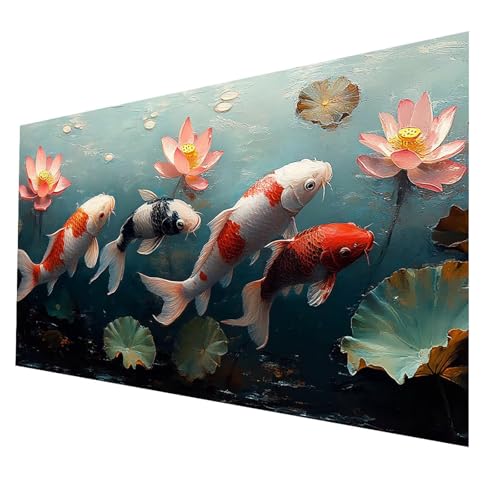 5D Diamond Painting Erwachsene, Diamant Malen Nach Zahlen Fisch mit Diamond Painting Zubehör Set Blume, Vollbohrer leinwand Malen 35x70CM, DIY Diamant Cross Stitch Bastelset Erwachsene JXL-3083 5D Diamond Painting Erwachsene, Diamant Malen Nach Zahlen Fisch mit Diamond Painting Zubehör Set Blume, Vollbohrer leinwand Malen 35x70CM, DIY Diamant Cross Stitch Bastelset Erwachsene JXL-3083 von JXLEULIN