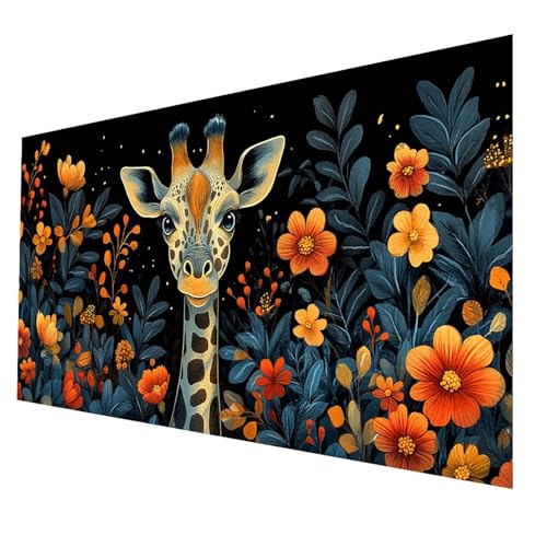 5D Diamond Painting Erwachsene, Diamant Malen Nach Zahlen Giraffe mit Diamond Painting Zubehör Set Blume, Vollbohrer leinwand Malen 30 x 60 CM, Diamant Cross Stitch Bastelset Erwachsene JXL-4862 von JXLEULIN