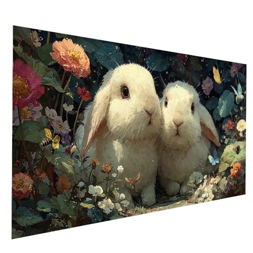 5D Diamond Painting Erwachsene, Diamant Malen Nach Zahlen Kaninchen mit Diamond Painting Zubehör Set Blume Vollbohrer leinwand Malen 30 x 60 CM, Diamant Cross Stitch Bastelset Erwachsene JXL-9111 5D Diamond Painting Erwachsene, Diamant Malen Nach Zahlen Kaninchen mit Diamond Painting Zubehör Set Blume Vollbohrer leinwand Malen 30 x 60 CM, Diamant Cross Stitch Bastelset Erwachsene JXL-9111 von JXLEULIN