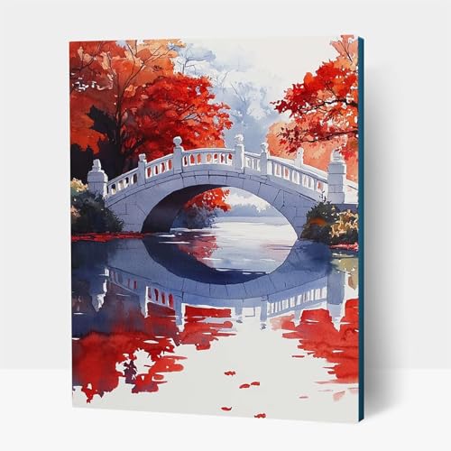 5D Diamond Painting Erwachsene, Diamant Malen Nach Zahlen Landschaft mit Diamond Painting Zubehör Set Brücke, Vollbohrer leinwand Malen, Diamant Cross Stitch Bastelset Erwachsene 80x110cm JXL1-13588 5D Diamond Painting Erwachsene, Diamant Malen Nach Zahlen Landschaft mit Diamond Painting Zubehör Set Brücke, Vollbohrer leinwand Malen, Diamant Cross Stitch Bastelset Erwachsene 80x110cm JXL1-13588 von JXLEULIN