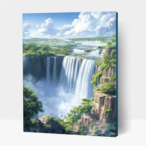 5D Diamond Painting Erwachsene, Diamant Malen Nach Zahlen Landschaft mit Diamond Painting Zubehör Set Stürze, Vollbohrer leinwand Malen, Diamant Cross Stitch Bastelset Erwachsene 35x50cm JXL1-14893 von JXLEULIN
