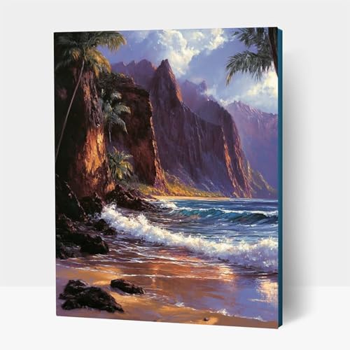 5D Diamond Painting Erwachsene, Diamant Malen Nach Zahlen Landschaft mit Diamond Painting Zubehör Set Wellen, Vollbohrer leinwand Malen, Diamant Cross Stitch Bastelset Erwachsene 35x50 cm JXL1-14983 5D Diamond Painting Erwachsene, Diamant Malen Nach Zahlen Landschaft mit Diamond Painting Zubehör Set Wellen, Vollbohrer leinwand Malen, Diamant Cross Stitch Bastelset Erwachsene 35x50 cm JXL1-14983 von JXLEULIN