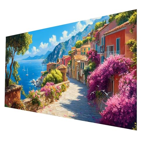 5D Diamond Painting Erwachsene, Diamant Malen Nach Zahlen Meerblick mit Diamond Painting Zubehör Set Blume, Vollbohrer leinwand Malen 90 x 180 cm, Diamant Cross Stitch Bastelset Erwachsene JXL-2189 5D Diamond Painting Erwachsene, Diamant Malen Nach Zahlen Meerblick mit Diamond Painting Zubehör Set Blume, Vollbohrer leinwand Malen 90 x 180 cm, Diamant Cross Stitch Bastelset Erwachsene JXL-2189 von JXLEULIN