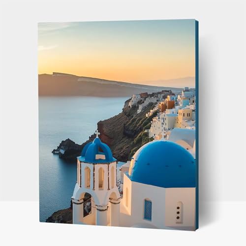 5D Diamond Painting Erwachsene, Diamant Malen Nach Zahlen Meerblick mit Diamond Painting Zubehör Set Stadt, Vollbohrer leinwand Malen, Diamant Cross Stitch Bastelset Erwachsene 35x50cm JXL1-22483 von JXLEULIN