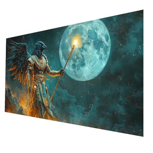 5D Diamond Painting Erwachsene, Diamant Malen Nach Zahlen Mond mit Diamond Painting Zubehör Set Ägypten, Vollbohrer leinwand Malen 60 x 120 CM, Diamant Cross Stitch Bastelset Erwachsene JXL-2386 5D Diamond Painting Erwachsene, Diamant Malen Nach Zahlen Mond mit Diamond Painting Zubehör Set Ägypten, Vollbohrer leinwand Malen 60 x 120 CM, Diamant Cross Stitch Bastelset Erwachsene JXL-2386 von JXLEULIN