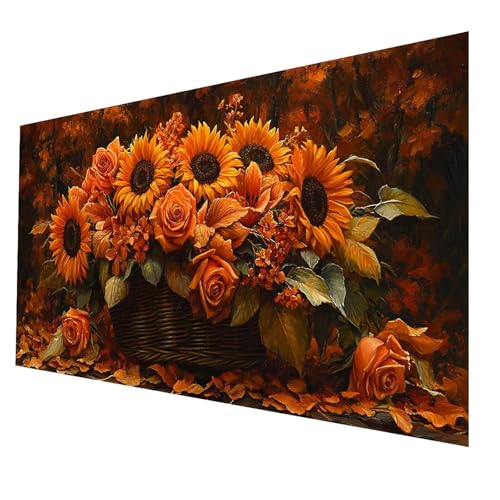 5D Diamond Painting Erwachsene, Diamant Malen Nach Zahlen Sonnenblume mit Diamond Painting Zubehör Set Blume, Vollbohrer leinwand Malen 30 x 60 CM, Diamant Cross Stitch Bastelset Erwachsene JXL-2062 von JXLEULIN