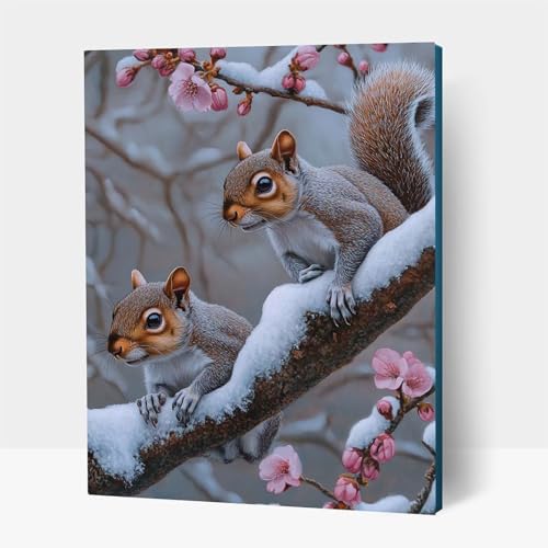 5D Diamond Painting Erwachsene, Diamant Malen Nach Zahlen Tier mit Diamond Painting Zubehör Set Eichhörnchen, Vollbohrer leinwand Malen, Diamant Cross Stitch Bastelset Erwachsene 50x70 cm JXL1-14595 5D Diamond Painting Erwachsene, Diamant Malen Nach Zahlen Tier mit Diamond Painting Zubehör Set Eichhörnchen, Vollbohrer leinwand Malen, Diamant Cross Stitch Bastelset Erwachsene 50x70 cm JXL1-14595 von JXLEULIN