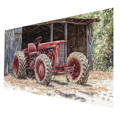 5D Diamond Painting Erwachsene, Diamant Malen Nach Zahlen Traktor mit Diamond Painting Zubehör Set Bauernhof, Vollbohrer leinwand Malen 80x160CM, Diamant Cross Stitch Bastelset Erwachsene JXL-2368 von JXLEULIN