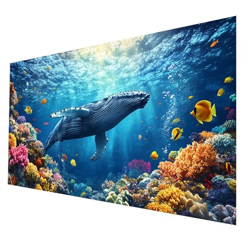 5D Diamond Painting Erwachsene, Diamant Malen Nach Zahlen Wal mit Diamond Painting Zubehör Set Meer, Vollbohrer leinwand Malen 90x180cm, Diamant Cross Stitch Bastelset Erwachsene, Zimmer Deko JXL-1529 5D Diamond Painting Erwachsene, Diamant Malen Nach Zahlen Wal mit Diamond Painting Zubehör Set Meer, Vollbohrer leinwand Malen 90x180cm, Diamant Cross Stitch Bastelset Erwachsene, Zimmer Deko JXL-1529 von JXLEULIN