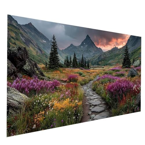 Diamond Painting Erwachsene, Diamant Malen Nach Zahlen Berg mit Diamond Painting Zubehör Set Blume Vollbohrer leinwand Malen 90 x 180 cm, Diamant Cross Stitch Bastelset Erwachsene, Geschenke JXL-9238 Diamond Painting Erwachsene, Diamant Malen Nach Zahlen Berg mit Diamond Painting Zubehör Set Blume Vollbohrer leinwand Malen 90 x 180 cm, Diamant Cross Stitch Bastelset Erwachsene, Geschenke JXL-9238 von JXLEULIN