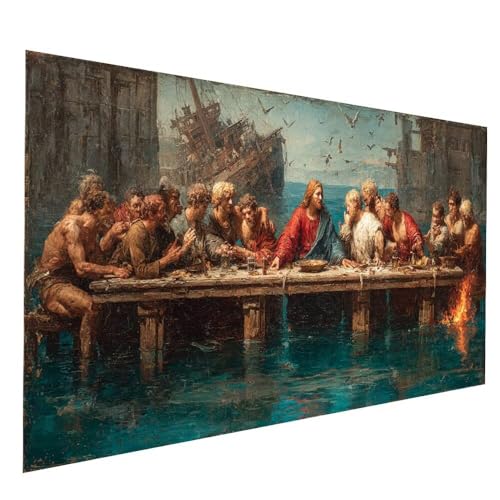 Diamond Painting Erwachsene, Diamant Malen Nach Zahlen Das letzte Abendmahl mit Diamond Painting Zubehör Set Boot Vollbohrer leinwand Malen 70x140CM, Diamant Cross Stitch Bastelset Erwachsene JXL-9656 Diamond Painting Erwachsene, Diamant Malen Nach Zahlen Das letzte Abendmahl mit Diamond Painting Zubehör Set Boot Vollbohrer leinwand Malen 70x140CM, Diamant Cross Stitch Bastelset Erwachsene JXL-9656 von JXLEULIN