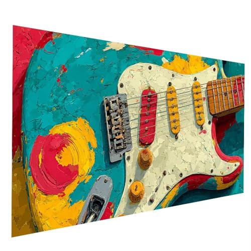 Diamond Painting Erwachsene, Diamant Malen Nach Zahlen Gitarre mit Diamond Painting Zubehör Set Musikinstrumente Vollbohrer leinwand Malen 60x120 cm, Diamant Cross Stitch Bastelset Erwachsene JXL-9075 Diamond Painting Erwachsene, Diamant Malen Nach Zahlen Gitarre mit Diamond Painting Zubehör Set Musikinstrumente Vollbohrer leinwand Malen 60x120 cm, Diamant Cross Stitch Bastelset Erwachsene JXL-9075 von JXLEULIN