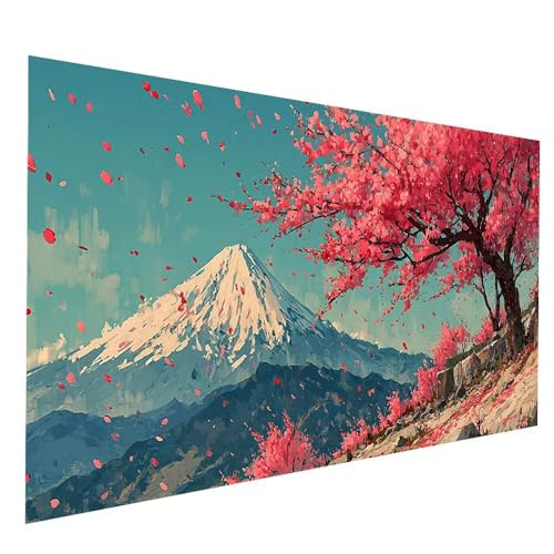 Diamond Painting Erwachsene, Diamant Malen Nach Zahlen Kirschblüten mit Diamond Painting Zubehör Set Schneeberg Vollbohrer leinwand Malen 50x100 CM, Diamant Cross Stitch Bastelset Erwachsene JXL-11994 Diamond Painting Erwachsene, Diamant Malen Nach Zahlen Kirschblüten mit Diamond Painting Zubehör Set Schneeberg Vollbohrer leinwand Malen 50x100 CM, Diamant Cross Stitch Bastelset Erwachsene JXL-11994 von JXLEULIN