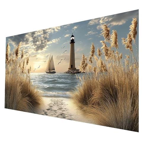 Diamond Painting Erwachsene, Diamant Malen Nach Zahlen Lighthouse mit Diamond Painting Zubehör Set Meerblick, Vollbohrer leinwand Malen 100 x 200 CM, Diamant Cross Stitch Bastelset Erwachsene JXL-1830 Diamond Painting Erwachsene, Diamant Malen Nach Zahlen Lighthouse mit Diamond Painting Zubehör Set Meerblick, Vollbohrer leinwand Malen 100 x 200 CM, Diamant Cross Stitch Bastelset Erwachsene JXL-1830 von JXLEULIN