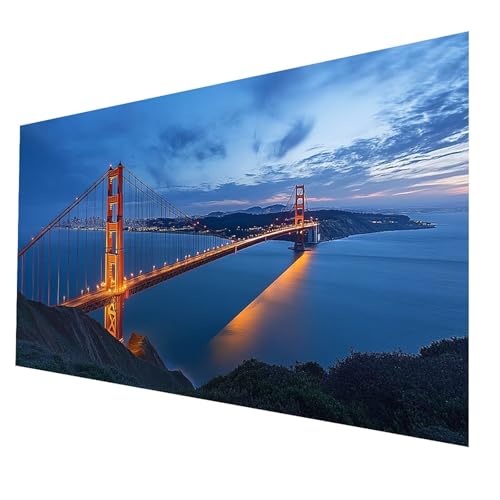 Diamond Painting Erwachsene, Diamant Malen Nach Zahlen Stadt mit Diamond Painting Zubehör Set Golden Gate Bridge, Vollbohrer leinwand Malen 80x160 CM, Diamant Cross Stitch Bastelset Erwachsene JXL5588 Diamond Painting Erwachsene, Diamant Malen Nach Zahlen Stadt mit Diamond Painting Zubehör Set Golden Gate Bridge, Vollbohrer leinwand Malen 80x160 CM, Diamant Cross Stitch Bastelset Erwachsene JXL5588 von JXLEULIN