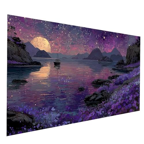 Diamond Painting Kinder Mond Diamond Painting 70x140 cm, DIY Crystal art Cross Stickerei Basteln Erwachsene Boot, Diamant Malen Nach Zahlen Erwachsene, Deko Wohnzimmer Geschenke für Frauen JXL-11486 Diamond Painting Kinder Mond Diamond Painting 70x140 cm, DIY Crystal art Cross Stickerei Basteln Erwachsene Boot, Diamant Malen Nach Zahlen Erwachsene, Deko Wohnzimmer Geschenke für Frauen JXL-11486 von JXLEULIN
