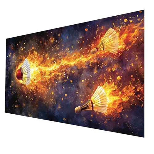 Diamond Painting kinder Badminton Diamond Painting 80 x 160cm, DIY Crystal art Cross Stickerei Basteln Erwachsene Flamme, 5D Diamant Malen Nach Zahlen Erwachsene, Geschenke für Frauen JXL-1538 von JXLEULIN