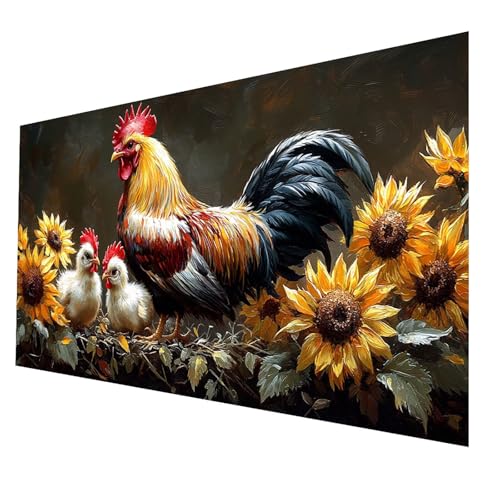 Diamond Painting kinder Huhn Diamond Painting 90 x 180CM, DIY Crystal art Cross Stickerei Basteln Erwachsene Sonnenblume, 5D Diamant Malen Nach Zahlen Erwachsene, Geschenke für Frauen JXL-2139 von JXLEULIN