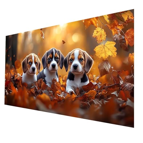 Diamond Painting kinder Hund Diamond Painting 90 x 180cm, DIY Crystal art Cross Stickerei Basteln Erwachsene Herbst, 5D Diamant Malen Nach Zahlen Erwachsene, Geschenke für Frauen Wanddekor JXL-6659 von JXLEULIN