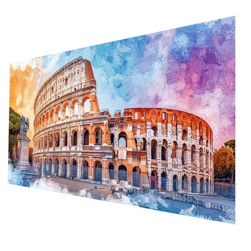 Diamond Painting kinder Kolosseum Diamond Painting 70 x 140CM, DIY Crystal art Cross Stickerei Basteln Erwachsene Abstrakt, 5D Diamant Malen Nach Zahlen Erwachsene, Geschenke für Frauen JXL-2297 von JXLEULIN