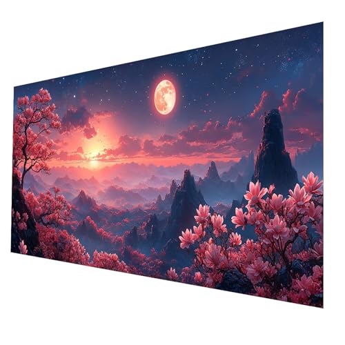 Diamond Painting kinder Mond Diamond Painting 35 x 70CM, DIY Crystal art Cross Stickerei Basteln Erwachsene Blume, 5D Diamant Malen Nach Zahlen Erwachsene, Home Wanddekor, Geschenke für Frauen JXL5013 von JXLEULIN