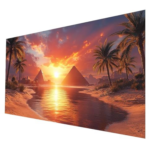 Diamond Painting kinder Pyramide Diamond Painting 80x160 cm, DIY Crystal art Cross Stickerei Basteln Erwachsene Sonnenuntergang, 5D Diamant Malen Nach Zahlen Erwachsene, Geschenke für Frauen JXL-2118 von JXLEULIN