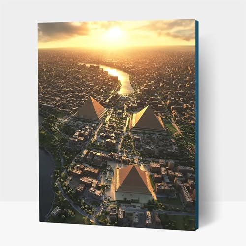 Diamond Painting kinder Stadt Diamond Painting Pyramide, DIY Crystal art Cross Stickerei Basteln Erwachsene, 5D Diamant Malen Nach Zahlen Erwachsene, Home Wand Dekor, Geschenke 90x120 cm JXL1-13739 von JXLEULIN