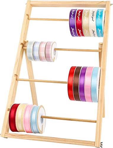Band-Organizer-Ständer, tragbarer Bandhalter für den Bastelraum, Tisch-Garnrollenständer, Nähspulen-Ausstellungsständer für die Nähorganisation im Bastelraum, abnehmbarer Rollenhalter aus Holz für B Band-Organizer-Ständer, tragbarer Bandhalter für den Bastelraum, Tisch-Garnrollenständer, Nähspulen-Ausstellungsständer für die Nähorganisation im Bastelraum, abnehmbarer Rollenhalter aus Holz für B von JXYQ