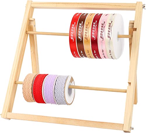 Band-Organizer-Ständer, tragbarer Bandhalter für den Bastelraum, Tisch-Garnrollenständer, Nähspulen-Ausstellungsständer für die Nähorganisation im Bastelraum, abnehmbarer Rollenhalter aus Holz für B Band-Organizer-Ständer, tragbarer Bandhalter für den Bastelraum, Tisch-Garnrollenständer, Nähspulen-Ausstellungsständer für die Nähorganisation im Bastelraum, abnehmbarer Rollenhalter aus Holz für B von JXYQ