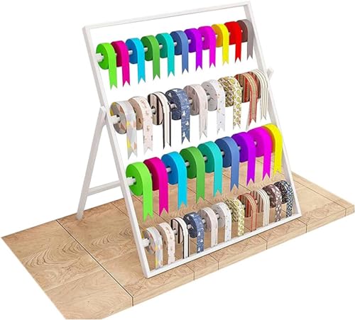 Bandaufbewahrungs-Organizer-Regal, Halter für Bandaufbewahrung, 4-stufiger Präsentationsständer aus Metall für Geschenkbänder mit abnehmbarer Stange, moderne Tischaufbewahrungsregale für den gewerbl Bandaufbewahrungs-Organizer-Regal, Halter für Bandaufbewahrung, 4-stufiger Präsentationsständer aus Metall für Geschenkbänder mit abnehmbarer Stange, moderne Tischaufbewahrungsregale für den gewerbl von JXYQ