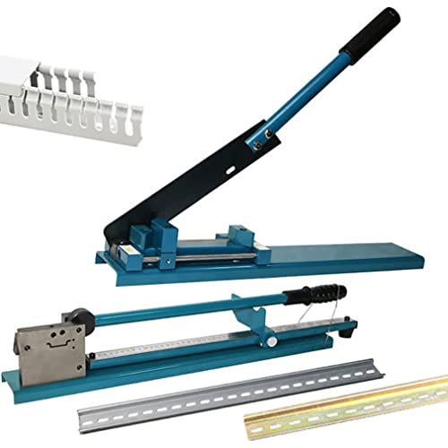 DIN-Schienenschneider, Aluminiumschienen-Schneidemaschine, manueller Führungsschienenschneider mit Messlineal zum Schneiden von Aluminiumschienen, Doppelnut mit 50-cm-Lineal zum Schneiden von geschl von JXYQ