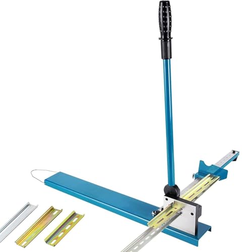 Doppelnutschienenschneider, Kanalschneidemaschine für geschlitzte Stahl-/Aluminiumschienen, inkl. 50 cm Lineal, schneidet Schienen mit 35 mm Breite und 7,5 mm Höhe, effizientes und präzises Schneidw von JXYQ