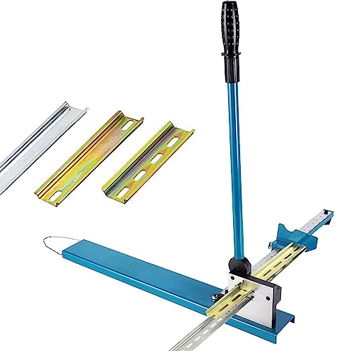 Doppelnutschienenschneider, manueller DIN-Schienenschneider mit 50-cm-Lineal, Kabelkanalschneidemaschine zum Schneiden von geschlitzten Stahl-/Aluminiumschienen mit 35 mm Breite und 7,5 mm Höhe (Far von JXYQ