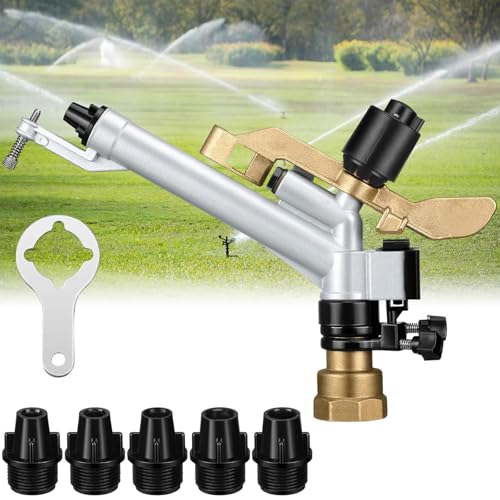 JXYQ 1,5-Zoll-Schlagsprinkler, 360 ° verstellbares Bewässerungssprüh-Werkzeugset mit großer Reichweite und Ersatzdüse für Bauernhöfe, Obstgärten und Teegärten JXYQ 1,5-Zoll-Schlagsprinkler, 360 ° verstellbares Bewässerungssprüh-Werkzeugset mit großer Reichweite und Ersatzdüse für Bauernhöfe, Obstgärten und Teegärten von JXYQ