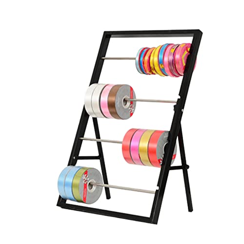 JXYQ 5-stufiger Präsentationsständer für Geschenkbänder, zusammenklappbarer Aufbewahrungs-Organizer aus Metall für Blumenladen/Bastelraum/Laden, Schwarz, 40 x 66 cm von JXYQ