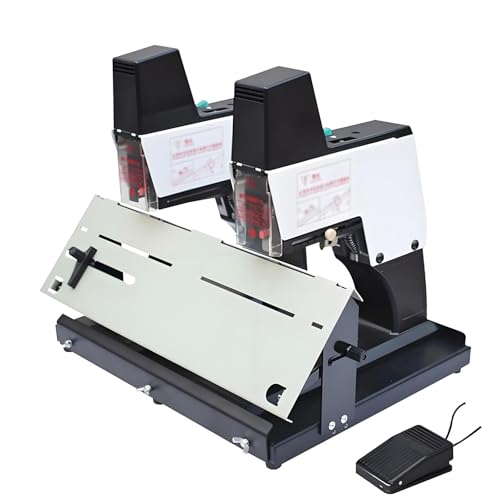 JXYQ Automatischer elektrischer Hefter mit Stauschutz, robuster Sattelbinder für Bücher und Dokumente, Flachstich-Bindemaschine von JXYQ