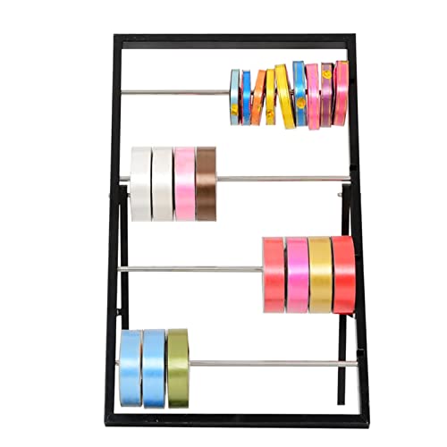 JXYQ Bandhalter-Spender mit 5 Ebenen, Kleiner Geschenkpapier-Aufbewahrungsständer aus Metall für Nähzimmer, Ladenregal, Schwarz, 40 x 66 cm JXYQ Bandhalter-Spender mit 5 Ebenen, Kleiner Geschenkpapier-Aufbewahrungsständer aus Metall für Nähzimmer, Ladenregal, Schwarz, 40 x 66 cm von JXYQ