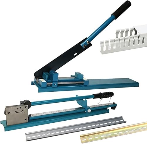 JXYQ DIN-Schienen-Schneidewerkzeug – Doppelnut mit 50 cm Lineal, manueller Führungsschienenschneider zum Schneiden von geschlitztem Aluminium – Tischkabelkanal-Schneidemaschine von JXYQ