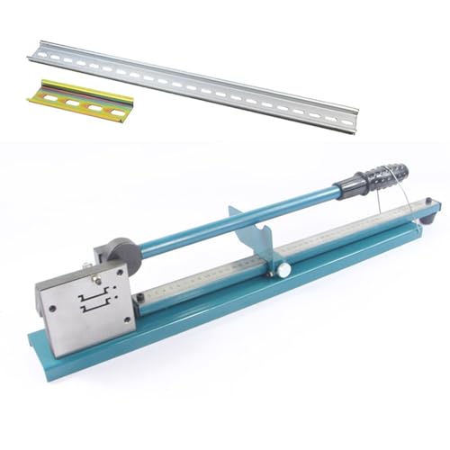 JXYQ DIN-Schienenschneider, Schienenkanalschneider, manuelle Doppelnut-Führungsschienenschneider-Schneidemaschine mit Messlineal zum Schneiden von Führungsschienen aus Stahl, Aluminium, Eisen und PVC von JXYQ