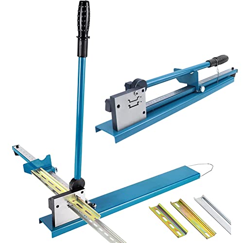 JXYQ DIN-Schienenschneider, manueller Führungsschienenschneider, Doppelnut-Schienenschneider mit 50 cm Messlineal mit Doppelskala, Schneidemaschine für Aluminiumlegierungen/Stahlschienen von JXYQ