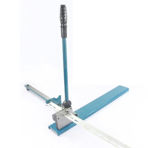 JXYQ DIN-Schienenschneider, manuelles Schienenkanal-Schneidewerkzeug, Einzelnut-Kabelkanal-Schneidemaschine mit Lineal zum Schneiden von Geschlitzten Aluminium-Führungsschienen (blau) von JXYQ
