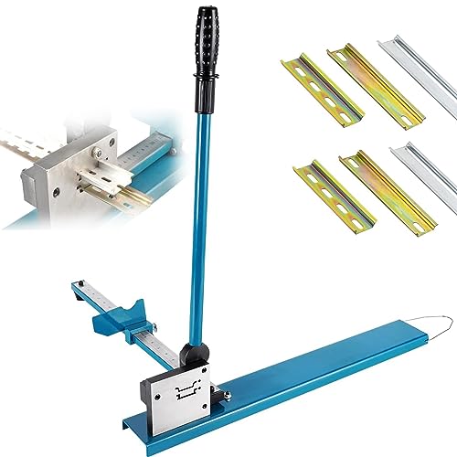 JXYQ DIN-Schienenschneider mit 50-cm-Maßstab, Doppelnut-Schienenschneider mit Kanalschneidemaschine zum Schneiden von Geschlitzten Eisen-/Stahl-/Aluminiumschienen für 35-mm-Eisen-Aluminiumschienen von JXYQ