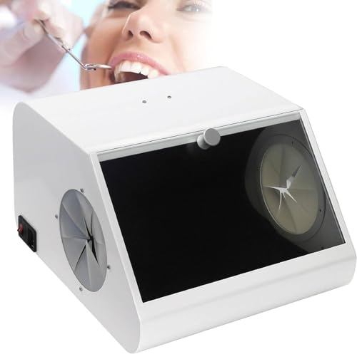 JXYQ Dentallabor-Staubbox, Dental-Schleif-Polierbox, Labor-Sandstrahl-Staubsammler, mit Zwei Filtergeräten, zum Sandstrahlen, Läppen und Gravieren von JXYQ